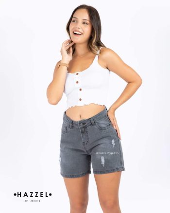 Short biker gris